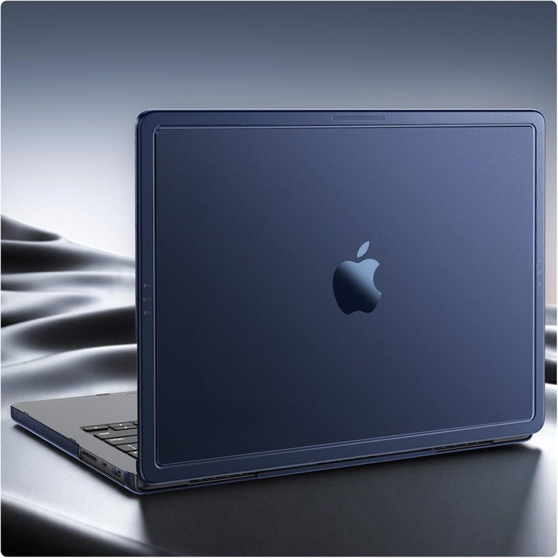 soonjet غطاء لجهاز MacBook Pro مقاس 14 بوصة M5 M4 M3 M2 M1 Pro/Max 2025 2024-2021 [ترقية CrackGuard] [تناسب سلس] غطاء واقي صلب لجهاز الكمبيوتر المحمول - شفاف منتصف الليل - Image 1